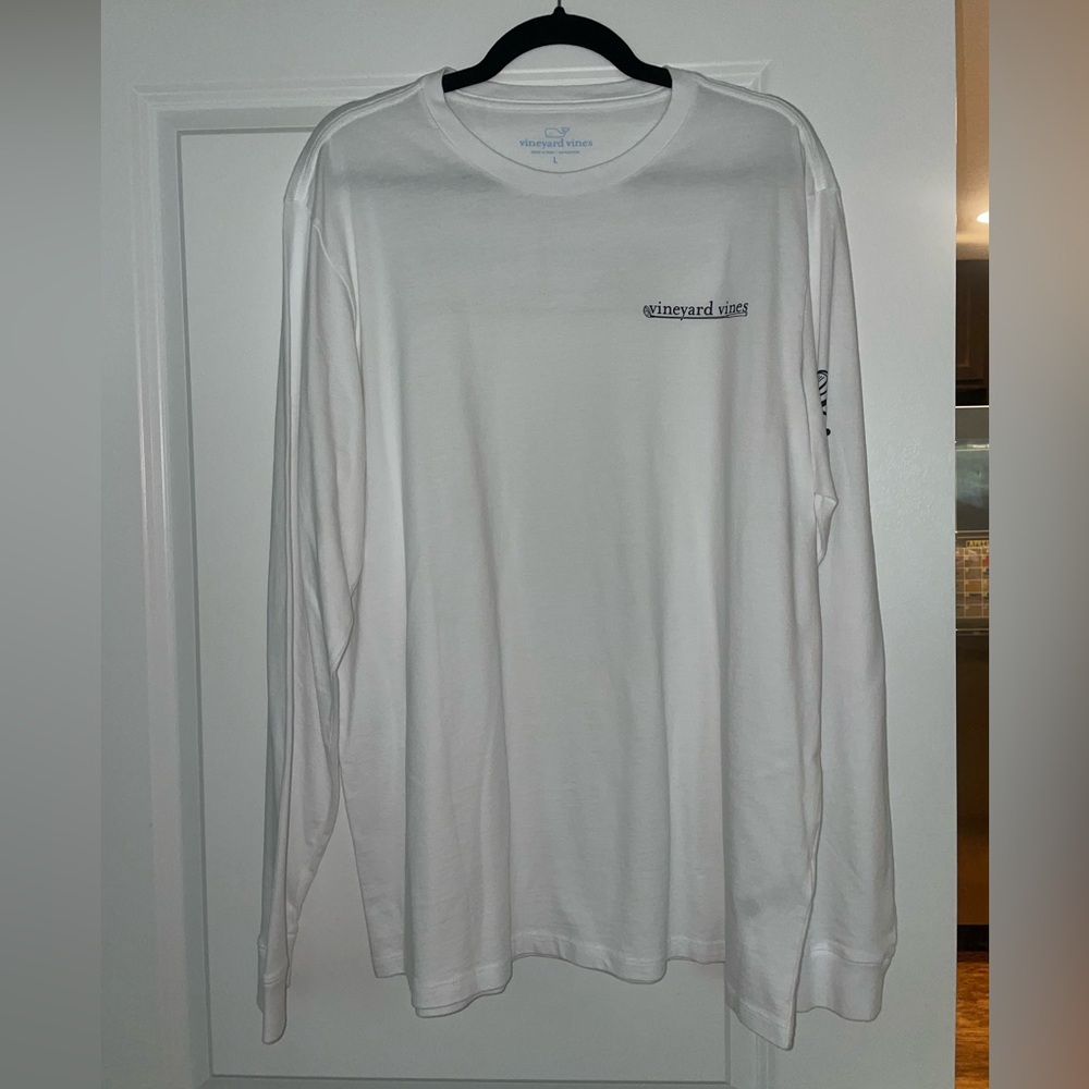 Vineyard Vines Men’s White Long-Sleeve T-Shirt Golf